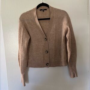 Quince Baby Alpaca-Wool Cropped Cardigan in Cam…
